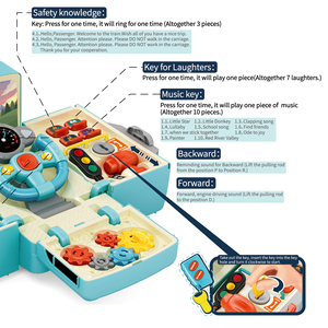 Simulador de conducción de coche de deformación multifunción para niños, <span class=keywords><strong>volante</strong></span> de autobús de plástico de juguete con regalo de música ligera - Product Image 3