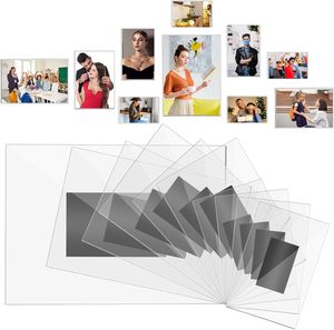 Cadres photo transparents en PS/acrylique pour aimants de réfrigérateur, autocollants transparents pour affichage d'images, décoration murale pour la maison, porte-photos - Product Image 1