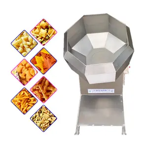 Snack food Popcorn Tea Potato Chips Flavoring Seasoning Machine Octagonal snack mixer Automatic octagon flavoring machine