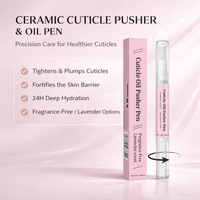 Stylo à huile pour cuticules réutilisable et rechargeable 2 ml avec poussoir en céramique, huile hydratante pour cuticules 24h, soin des cuticules pour manucure