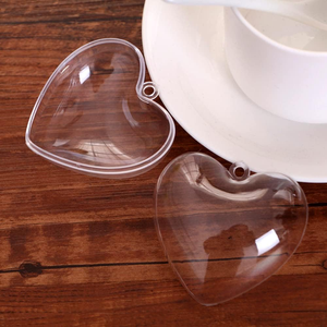 ハンギングオーナメントクリスマス結婚式婚約記念日バレンタイン充填可能な赤いアクリルボールプラスチックハート型ボックス - Product Image 6