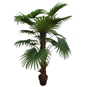 2021 vente chaude écologique chinois UV en plastique dur ventilateur palmier décorations pour la maison 20 pièces pour extérieur jardin maison - Product Image 1