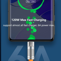 Paquet de boîte de couleur câble de charge rapide pour Android Silicone liquide en alliage de Zinc avec câble de chargeur de blindage de tresse 6A 120W Type C