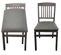 Chaise de salle à manger pliante MULIGNA en bois massif, prix de gros, siège rembourré, montage facile requis, idéale pour appartement