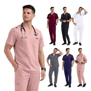 Nuevo Uniforme Médico Elástico Personalizado de Spandex para Enfermeras, Uniforme de Enfermera con Logotipo Personalizado, Uniforme de Hospital para Doctoras, GSM210g - Product Image 3