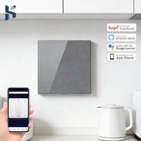 Interrupteur mural intelligent Zigbee avec panneau tactile en verre, compatible Tuya Smart Life, Alexa, Google Assistant, pour maison intelligente