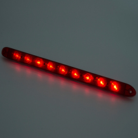 17 "rouge/ambre LED barre lumineuse marqueur latéral 12v 24v feu arrière pour camion remorque arrêt tourner feu arrière haut 3ème feu stop
