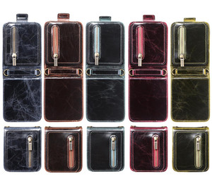 Pour <span class=keywords><strong>Samsung</strong></span> Portefeuille en cuir avec support Fonction Fente pour carte Fermeture éclair Téléphone étui pour <span class=keywords><strong>Samsung</strong></span> Galaxy Z <span class=keywords><strong>Flip3</strong></span> 4 - Product Image 6