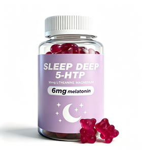 Gomitas de Melatonina <span class=keywords><strong>para</strong></span> Dormir Profundamente OEM, con Vitamina B6 Halal, Aceite de Cáñamo, <span class=keywords><strong>Ashwagandha</strong></span>, L-Teanina y 5-HTP - Product Image 1