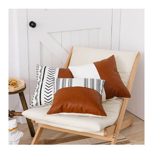 Federa reale 100% tessuto di cotone e fodere per cuscini con giuntura in pelle fodera per cuscino in pelle di nuovi stili - Product Image 5