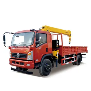 Articulated Boom Self Loader Crane 6 tons Truck Mounted Hydraulic Mobile Crane with Working Basket