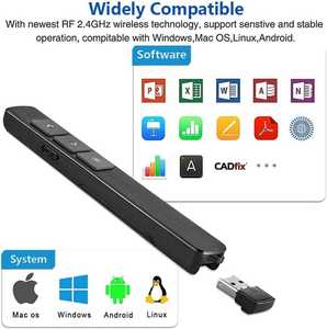 PPT Page Turning Pen <span class=keywords><strong>PowerPoint</strong></span> Presentation Clicker R400 2.4Ghz USB Presenter <span class=keywords><strong>Télécommande</strong></span> - Product Image 6