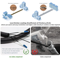 LC ke LC kabel serat optik luar ruangan lapis baja Mode tunggal Simplex 9/125um (kompatibel OS1/OS2) gesekan rendah LSZH hitam