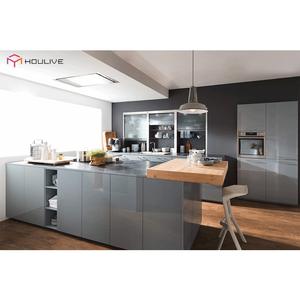 יוקרה מודרני לבן ברק גבוה צבע לכה לסיים את המטבח מודולרי מטבח מלאכותי קוורץ עיצוב מותאם אישית - Product Image 2