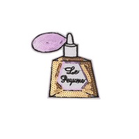 Patch Bordir Payet Grosir untuk Botol Lipstik dan Parfum, Dapat Disetrika untuk Pakaian Anak Perempuan dan Wanita