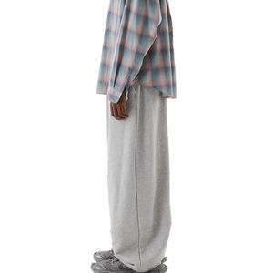 Pantalon de jogging décontracté unisexe confortable et ample avec cordon de serrage, gris, style baggy pour homme – Vente en gros - Product Image 3