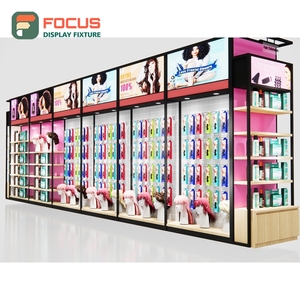 Expositor de Pelucas Independiente, Estante de Múltiples Niveles, Marco de Madera y Vidrio Resistente, Unidad de Exhibición para Tiendas de Pelucas - Product Image 6