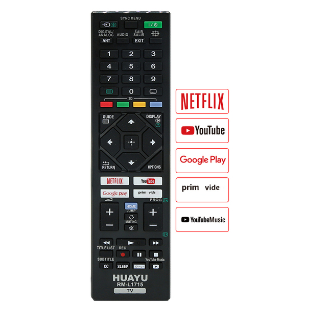 HUYAU RM-L1715 Manufacturer Wholesale Universal Replacement IR Remote Control for SONY LED TVs