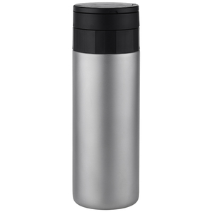 Botella de agua aislada de 400ml, botella de titanio para beber, frasco de Metal a prueba de fugas, cantimplora térmica de boca ancha para deportes, plata y negro - Product Image 1