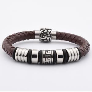 Pulseras de Cuero para Hombre, Diseño Único, Estilo Punk Rock, Joyería de Moda de Lujo - Product Image 2
