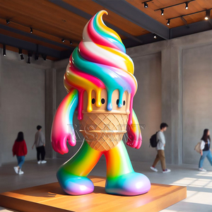 Les sculptures de <span class=keywords><strong>glaces</strong></span> en fibre de verre sont utilisées pour décorer la vitrine de la boutique de <span class=keywords><strong>glaces</strong></span>. - Product Image 3