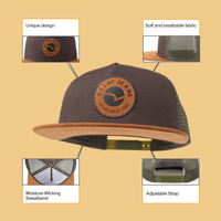 Casquette Snapback Structurée à 7 Panneaux avec Logo Personnalisé et Écusson Tissé, Visière Plate en Daim, Chapeau Trucker en Maille – Vente en Gros