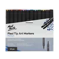 Marqueurs d'art à alcool Mont Marte Flexi Tip, 12 pièces, marqueurs d'art pour artistes