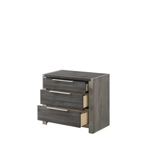Jehoram Gray Finish Nightstand 3 <b>Drawer</b> <b>Storage</b> Cabinet Bedroom Furniture - Product Image 3