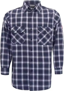 NFPA2112/CAT2 مقاوم للحريق Frc خفيف الوزن طويل الأكمام قميص منقوش قطني مقاوم للهب قمصان عمل لحام Fr - Product Image 3