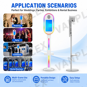 Cabina <span class=keywords><strong>de</strong></span> Fotos Profesional DSLR con Pantalla Táctil <span class=keywords><strong>de</strong></span> 15.6'', PC I5 Integrado, Estructura Metálica y Sombrilla Ovalada para Eventos y Bodas - Product Image 5