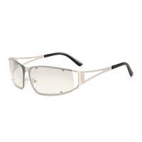 Twooo T1176 nouvelle mode métal cadre UV400 femmes Rivet Y2K lunettes de soleil 2024