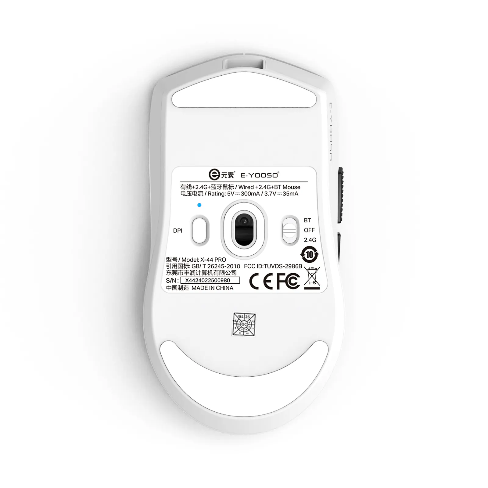 Nuovo arrivo 5 pulsante programmabile 1K tasso di trazione ad alta precisione 26000DPI sensore ottico mouse da gaming Wireless