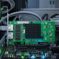 Tarjeta de Red para Servidor Gigabit de Doble Puerto Lekuo Intel 82576, PCIe X4, 1000 Mbps, NIC Cableada para Windows, Linux, VMware, PI76R23