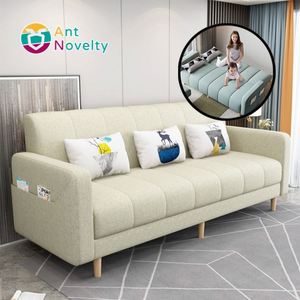 Antnovelty Modern <strong>Double</strong> Sofa Bed Foldable Fabric <strong>Sleeper</strong> Couch Space-Saving Convertible Sofa for <strong>Small</strong> Apartment &amp; Office - Product Image 3