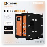 Station d'alimentation portable AC 100 kWh Plug-and-Play, alimentation de secours, unité d'alimentation temporaire, charge rapide DC, charge de véhicules électriques, LiFePO4