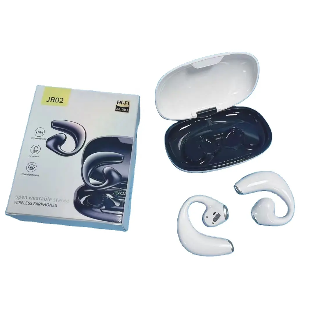 Sıcak satış JR02 kulak klipsi hava iletim kulakiçi kulak kanca kablosuz açık spor TWS kulaklık açık kulaklıklar Jr02