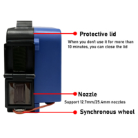 Impresora de Inyección de Tinta Manual Portátil TIJ, Mini Impresora de Tubos, Máquina de Codificación de Lotes con Logotipo Flexible, Fecha de Caducidad, Código QR