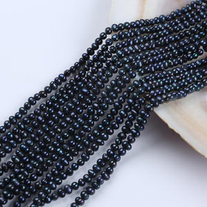 Perles d'eau douce baroques Keshi de 3-4 mm, blanches/roses/colorées, pour collier DIY, produit semi-fini naturel avec des défauts rares - Product Image 4