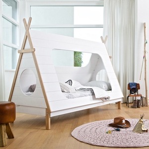 <b>Solid</b> Pine <b>Wood</b> Foldable Montessori <b>Bunk</b> <b>Bed</b> Frame for Kids for Modern Bedroom Living Room Farmhouse - Product Image 2