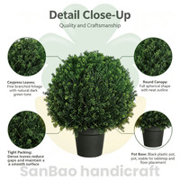 Árbol Topiario Artificial de Ciprés y Cedro de 9 Pulgadas, Planta Artificial en Maceta de 23 cm, Decoración para el Hogar, Oficina, Mesa Interior, Estante