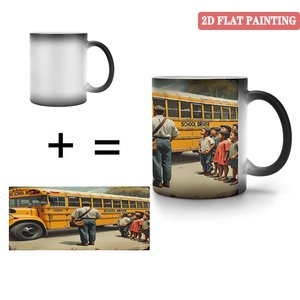 <b>Heat</b> <b>Changing</b> Ceramic <b>Mug</b> 11oz Frosted Black Sublimation Blank Daily Use Cup - Product Image 4