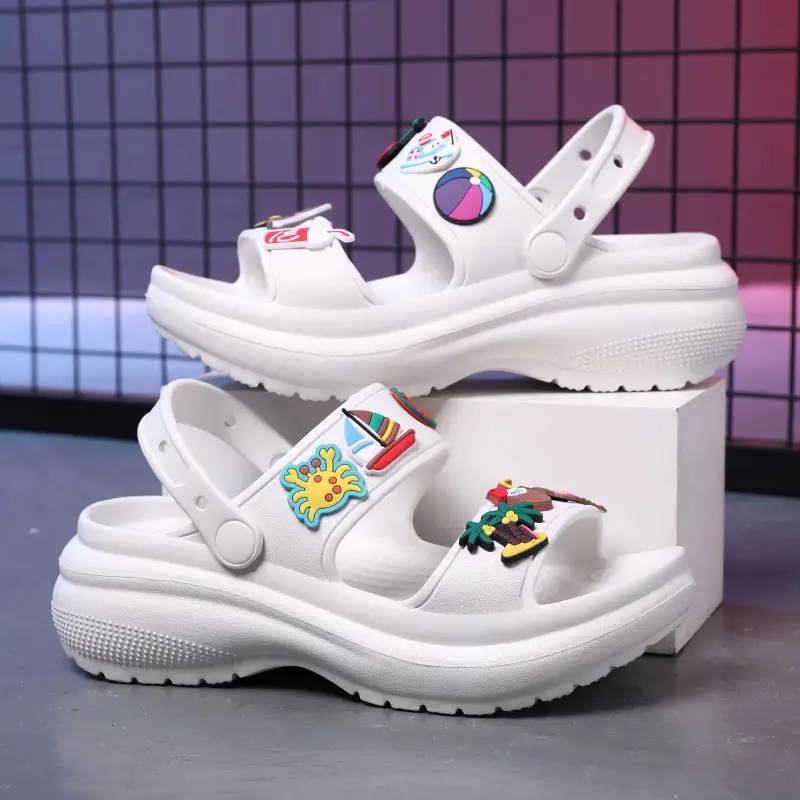 Sandalias de plataforma de Eva para mujer, zapatos informales con punta abierta, cuñas de Gladiador, para verano, 2022