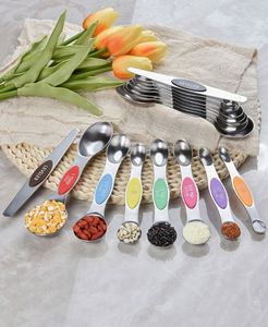 ชุดช้อนตวงสแตนเลส 430 สองหัว 8 ชิ้น ลดราคาพิเศษ รับสกรีนโลโก้ ช้อนตวงสองด้าน ช้อนตวงแม่เหล็ก - Product Image 1