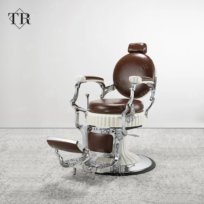 Modern Brown Bronze Foldable Barber Chair