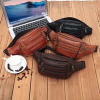 Sac banane de luxe noir pour homme, sacoche de voyage et de randonnée unisexe, sac banane composite amusant