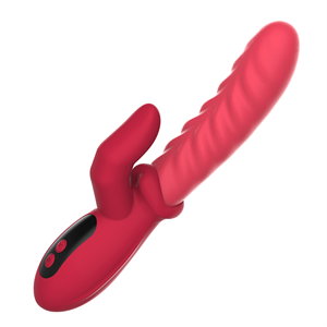 Donne perline rotanti massaggiatore riscaldamento spinta Dildo <span class=keywords><strong>G</strong></span> punto clitoride aspirazione figa stimolare bacchetta telescopico coniglio vibratore - Product Image 1
