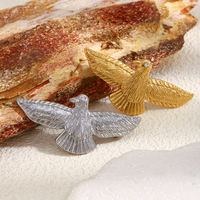 Dreamshow Broches Fashion Broches Vintage Flying Bird Zircon Broches Plaqué or Bijoux en acier inoxydable