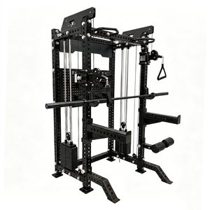Stazione di Allenamento Multifunzionale Dotata di Smith Machine Standard e Robusto Power Rack per Allenamento Bodybuilding - Product Image 2