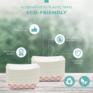 Bát Đĩa Ăn Vặt Chống Dầu Mỡ Tráng Men Theo Yêu Cầu Hộp Giấy Đựng Thức Ăn Bằng Giấy Kraft Cho Thực Phẩm - Product Image 5