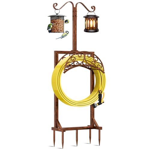 Outdoor Sturdy Metal Hose Stand and